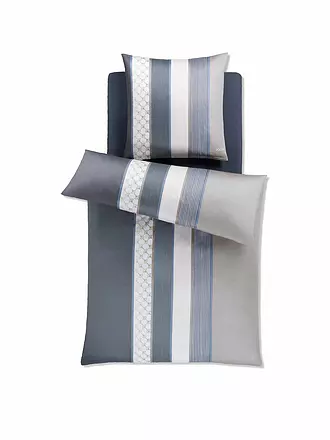 JOOP | Satin Bettwäsche Cornflower Stripes 70x90cm / 140x220cm Deep Coal | 